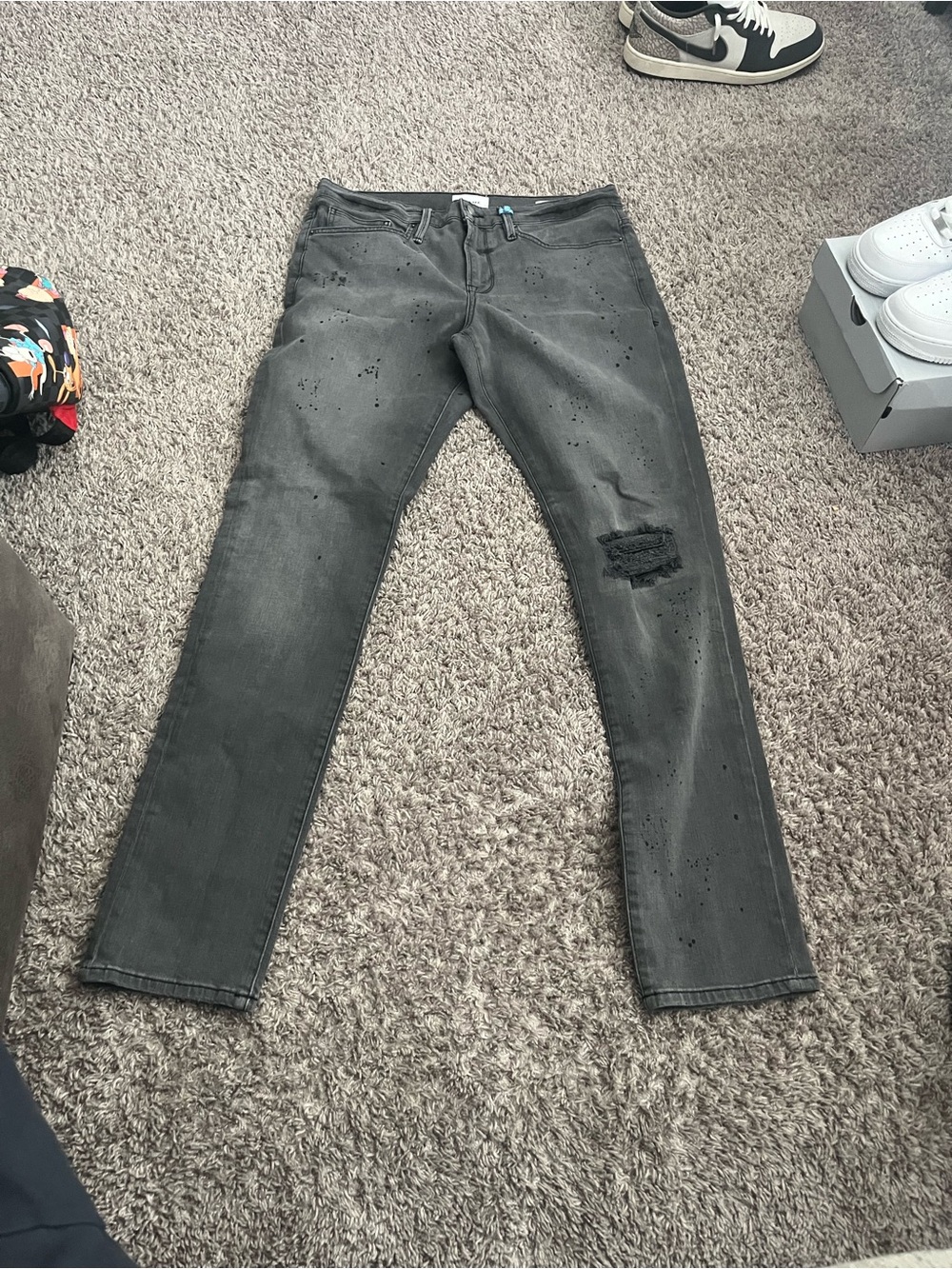 Frame Denim Men's Skinny Jeans - Charcoal Black Wash